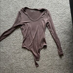 Women's Brown Long Sleeve Top